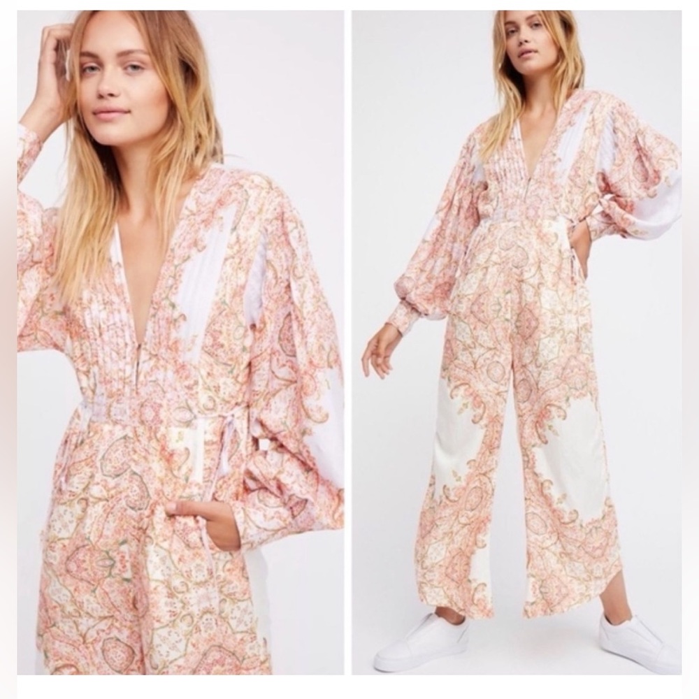 FREE PEOPLE People Blooming Fields jumpsuit NWOT small